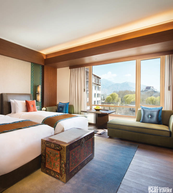 拉萨香格里拉大酒店 Shangri-La Hotel, Lhasa：酒店地处布达拉宫和夏宫间，其262间客房和17间套房都环绕...