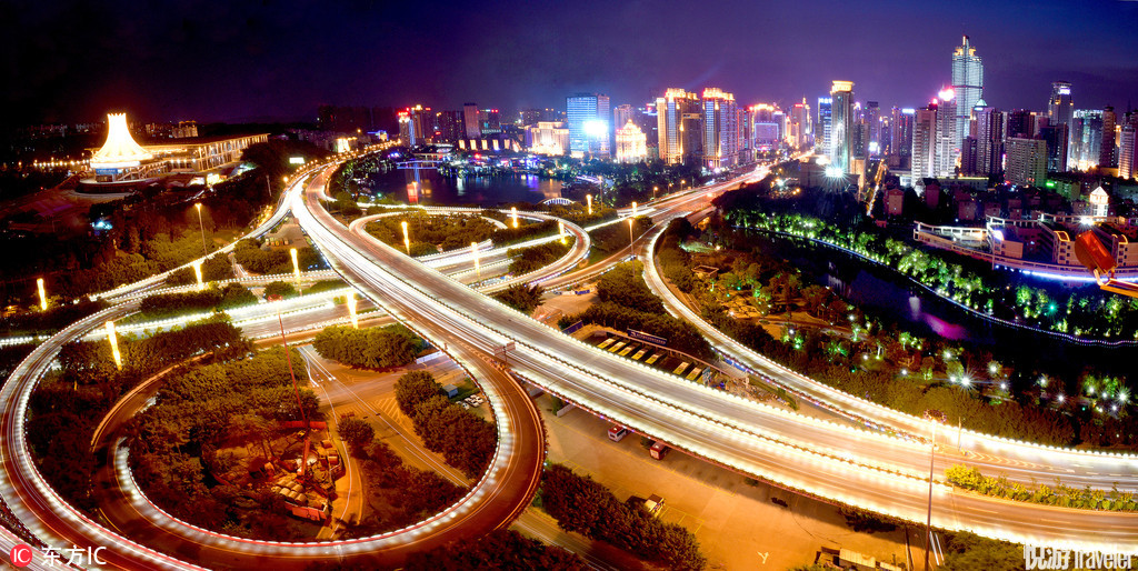 图为南宁城市风光景色(图片拍摄时间:2014年)