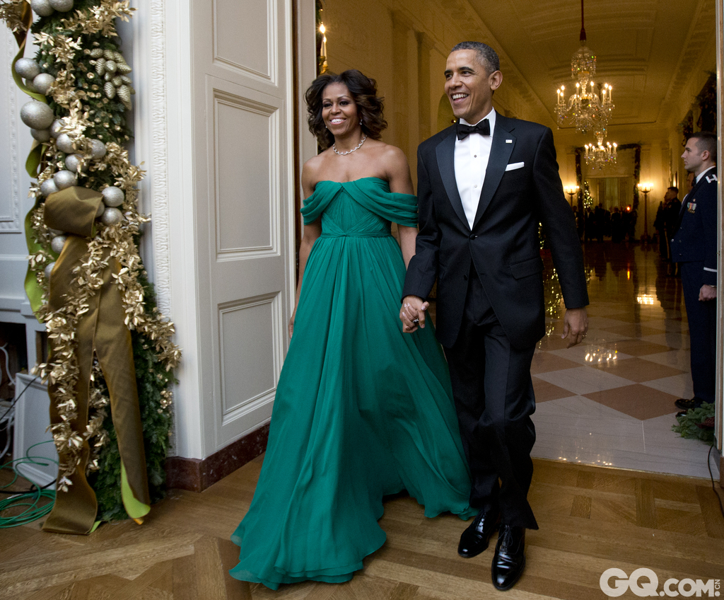 当地时间2013年12月8日，美国华盛顿，肯尼迪中心荣誉奖颁奖典礼举行，美国总统奥巴马夫妇、国务卿克里以及众多社会名流到场。