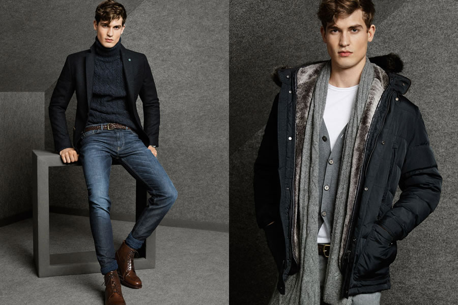 西班牙男装以设计简洁为特点，Massimo Dutti也不例外。只采用黑白灰棕四个经典色，就能打造冬季的时尚。这种简洁总是能迎合大多数人的喜好，因此也使它受到欢迎。