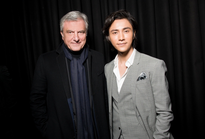 著名影星陈坤与Dior迪奥总裁Mr.Sidney Toledano合影。