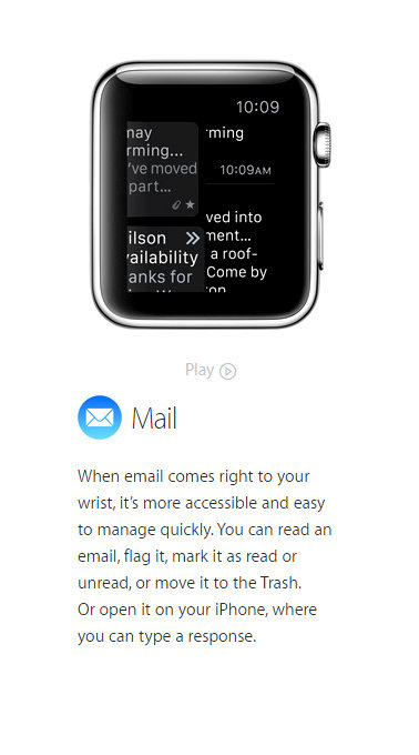 MO.13邮件功能都有什么？
Apple为Apple Watch植入了功能完整的邮件查看服务，在Apple Watch上，用户不仅能够对邮件进行查看，同时还能够对邮件进行标旗、删除、回复等操作。
