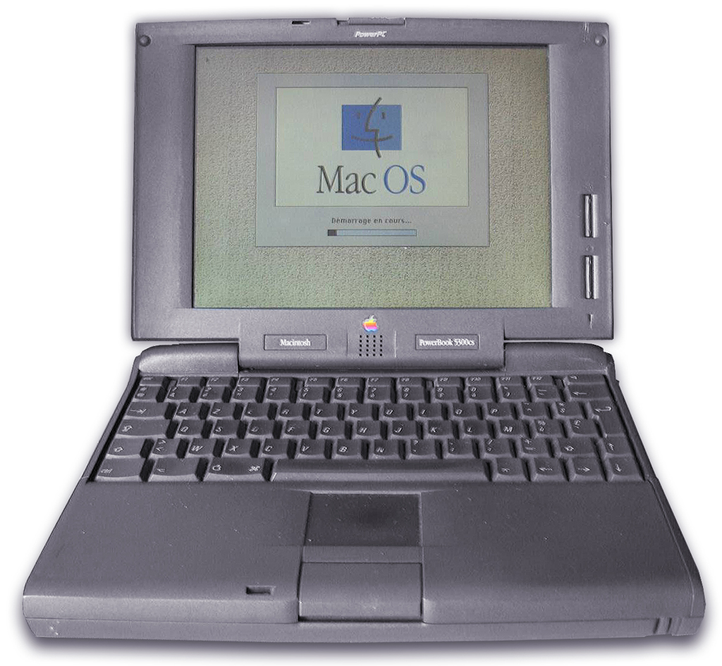 NO.5 PowerBook 5300系列
1995年生产的PowerBook 5300系列是一款采用PowerPC处理器的笔记本，而且此款还首次加入了可热插拔的Zip盘和PC卡读盘、读卡器。
