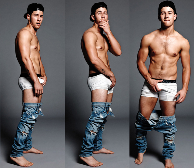 乔纳斯兄弟的老幺Nick Jonas在《flaunt》杂志上给CK拍了一组大片，举手投足间想要传递的，就是CK内裤的男士诱惑吧。