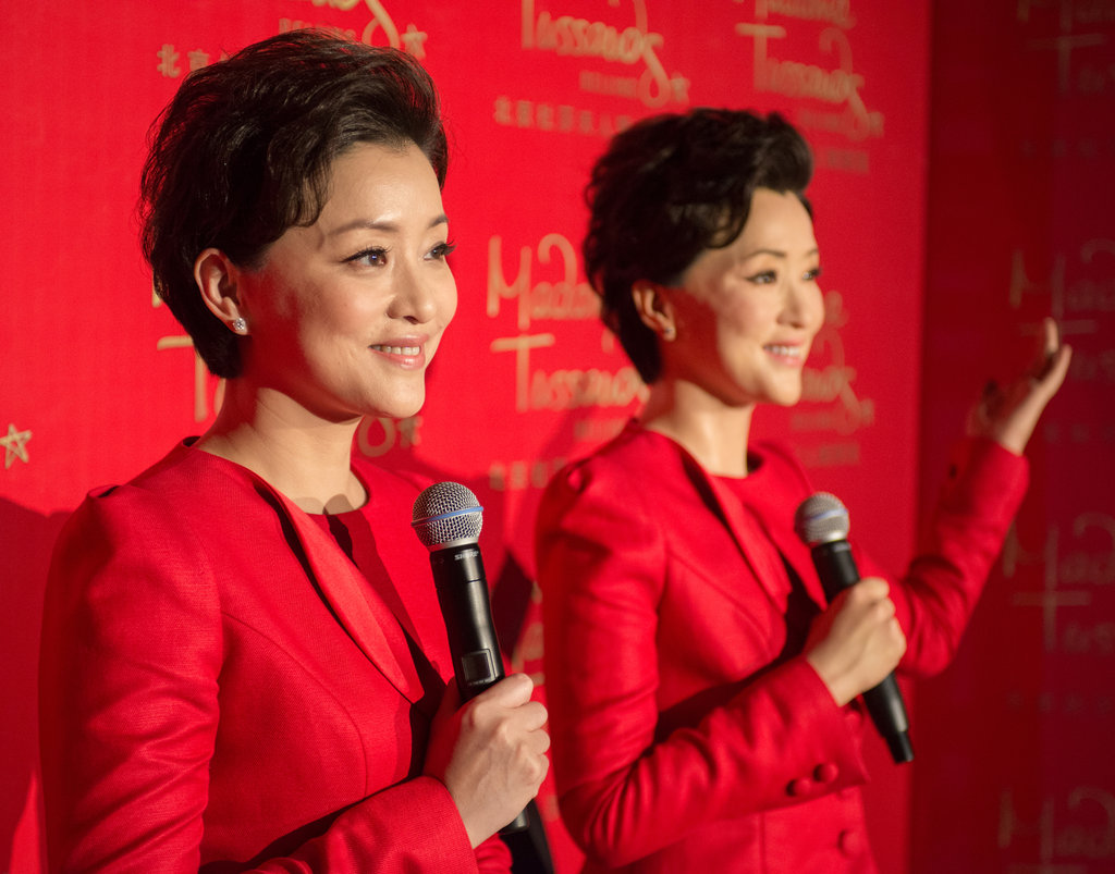 2014年5月12日讯，北京杜莎夫人蜡像馆揭幕杨澜的蜡像。