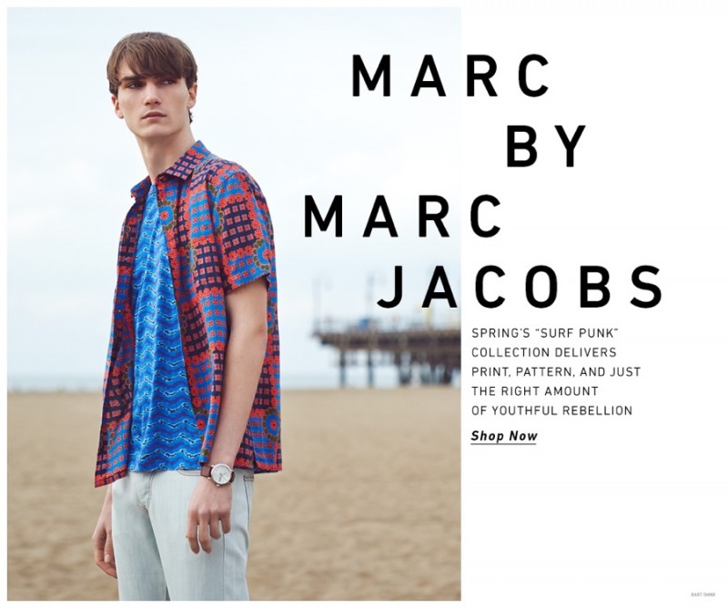 以年轻时尚为主要风格的Marc by Marc Jacobs也许会退出时尚舞台，它将回归Marc Jacobs主线。不管这是不是它的last show，它的非同一般的气质，将会永远保留在Marc Jacobs的精神里。本季男装，体现的是海滩度假风，鲜艳的印花衬衫与短裤，跃动的花纹，给人同样悦动的心情。