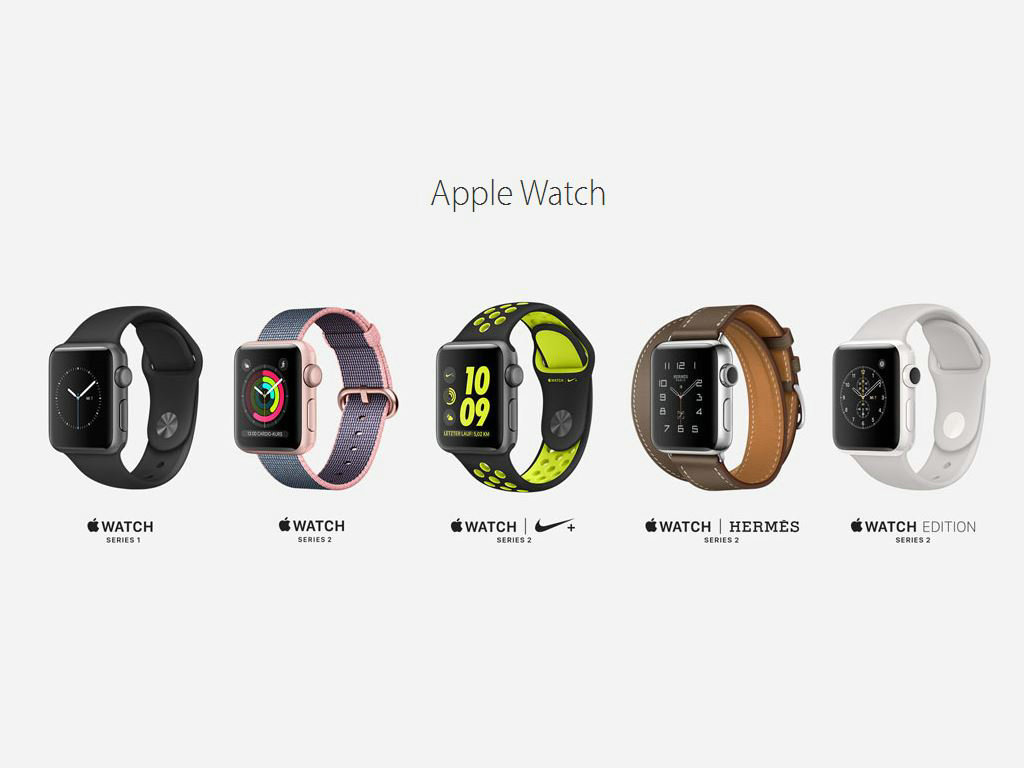 Apple Watch Series 2

　　“Apple Watch最终形态一定是独立于手机的”。但在没有足够的技术支撑之前，人们想给这块手表的太多，在经过一年多之后，适当降了温。Apple在稳固时尚腕表地位的同时，更倚靠硬件算法猛打运动人群。对用户来说，这是好事。苹果几乎重塑了watchOS系统。Apple Watch 2代用更亮的屏幕，GPS，以及watchOS 3系统等元素加强了它的最核心的通知和运动健康功能。例如成为mac电脑的解锁装置，例如目前唯一靠谱的“下水”智能手表。“让你尽量不摘下它，让你用到它的几率更高”。
