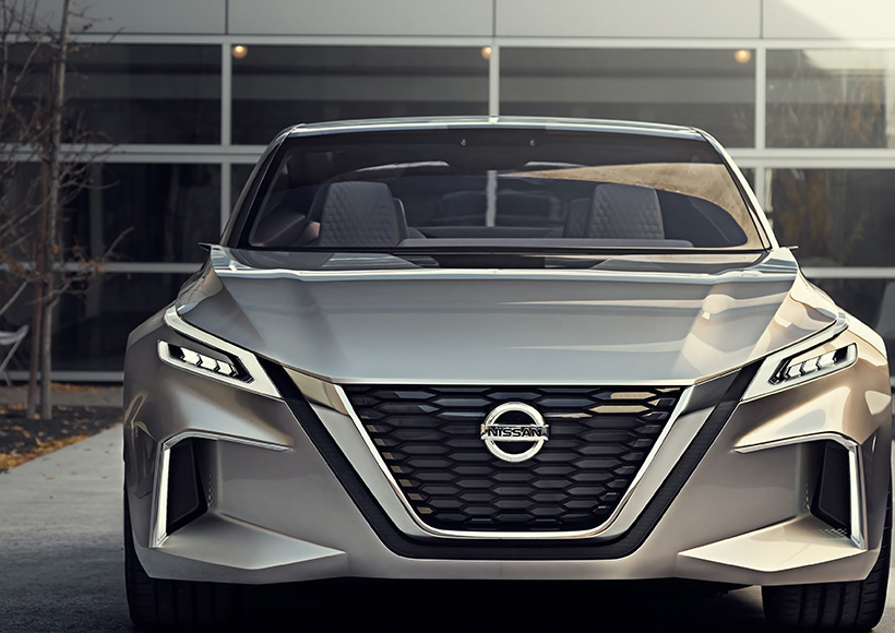 Nissan Vmotion 2.0 Concept是日产企业对于未来轿车设计的描绘，言下之意则是表面日产往后的轿车设计风格都会取自这款Vmotion 2.0。