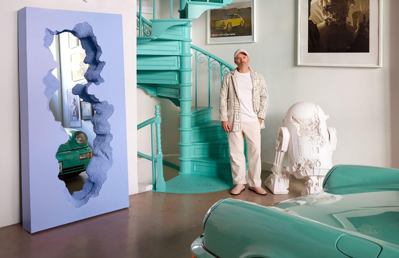 艺术界顶流Daniel Arsham的家，和爱车“住”在一起