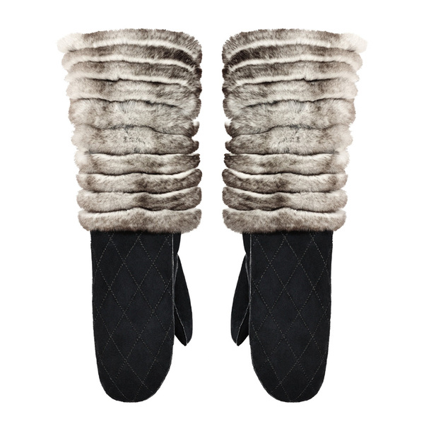 chanel香奈儿皮毛拼接手套