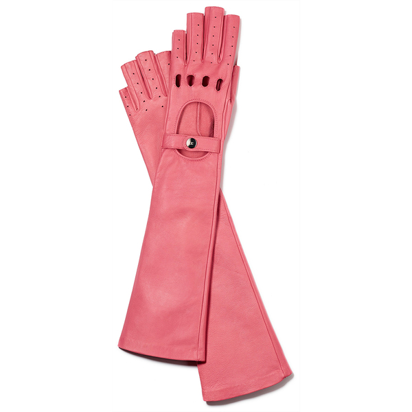 chanel香奈儿2014春夏粉色皮质手套