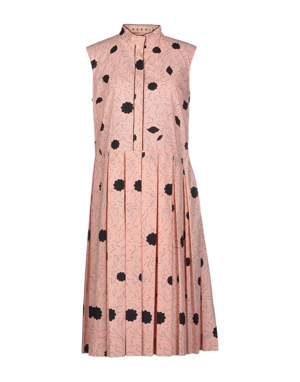 粉红色 marni 及膝连衣裙