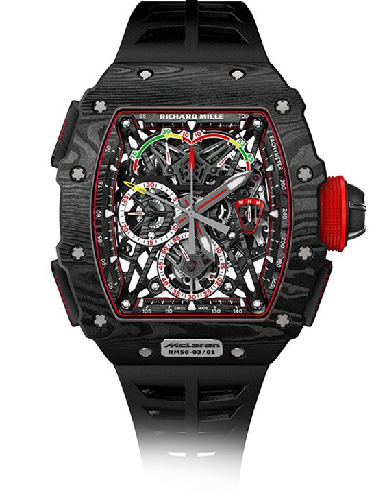 rm5003mclarenf1超轻双秒追针陀飞轮计时码表