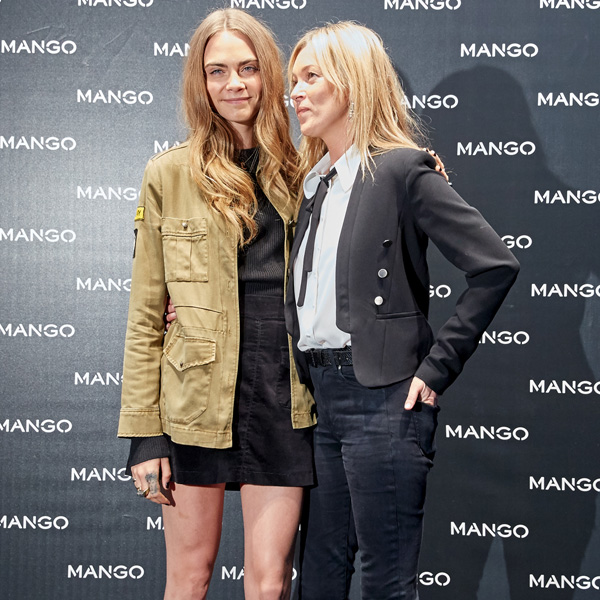 KATE MOSS与CARA DELEVINGNE现身米兰发布MANGO秋冬新品