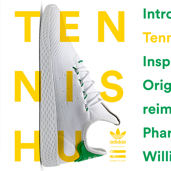 adidas Originals与PHARRELL WILLIAMS携手发布的“TENNIS HU”系列